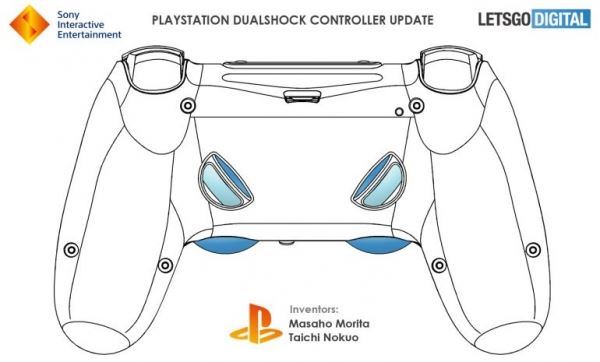 Sony патентует DualShock с четырьмя дополнительными кнопками на задней стороне устройства